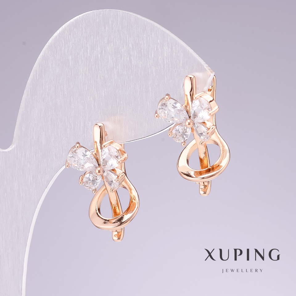 

Серьги Xuping позолота 18к с белыми камнями 20х11мм, ida30635