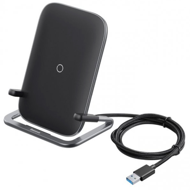 

БЗУ Baseus Rib Horizontal Vertical Holder QI 15W (WXPG-01) Black