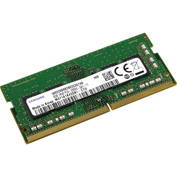 

Оперативна пам'ять Samsung SODIMM 8Gb DDR4-2666MHz PC4-21300 CL18 (M471A1K43DB1-CTD)