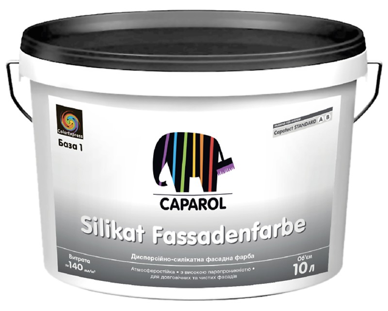 

Краска силикатная CAPATECT STANDART SILIKAT FASSADENFARBE фасадная белая (база В1) 10л