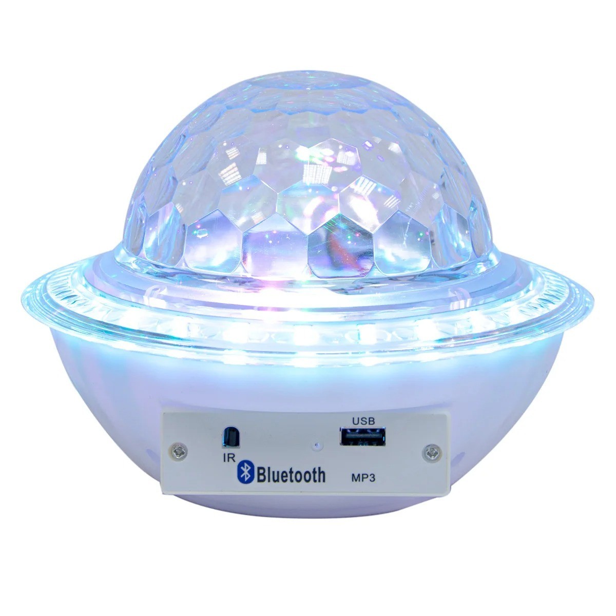 

Музыкальный диско шар Ufo crystal magic ball Белый, светомузыкальный led шар с блютузом и пультом (1008504-White)