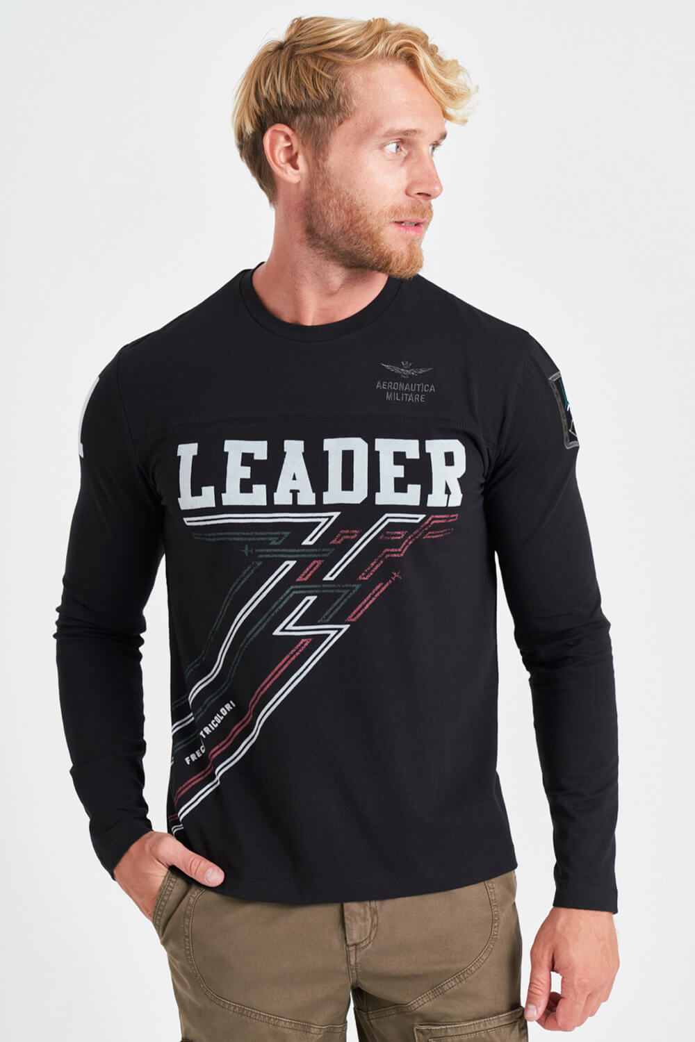 

Черный лонгслив Leader Aeronautica Militare 4370, Черный лонгслив Leader Aeronautica Militare 4370 XL