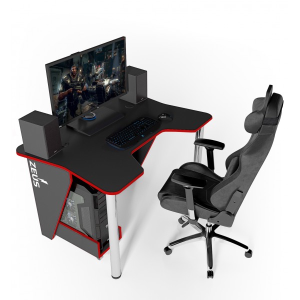 

Стол геймерский ZEUS IGROK-3 Черный/Красный