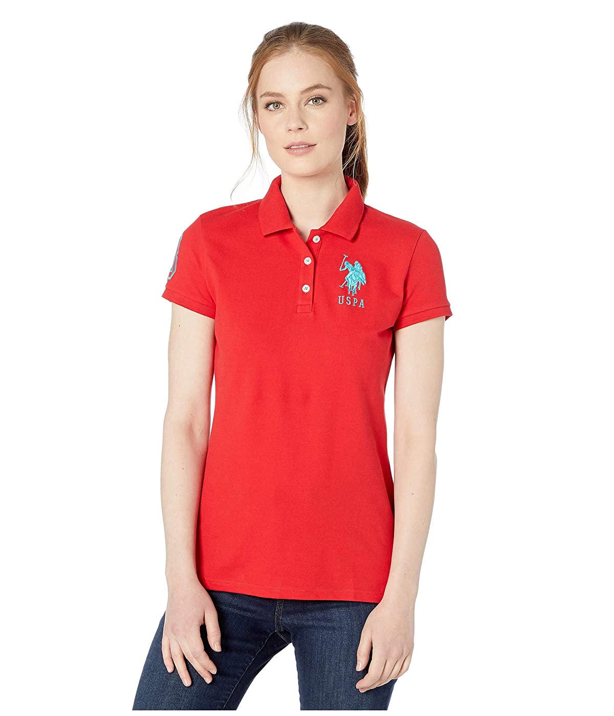 

Поло U.. POLO Neon Logos Short Sleeve Polo Shirt Racing Red,  (44, Поло U.S. POLO Neon Logos Short Sleeve Polo Shirt Racing Red, S (44)