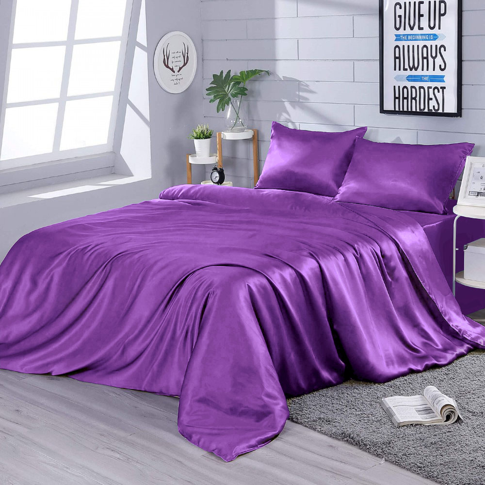 

Постельное белье Zastelli Dark Lilac Двуспальный китай, исскуственный шелк