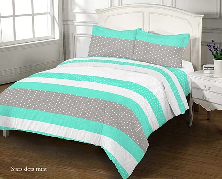 

Постельное белье Zastelli Star Dots Green Евро украина, бязь