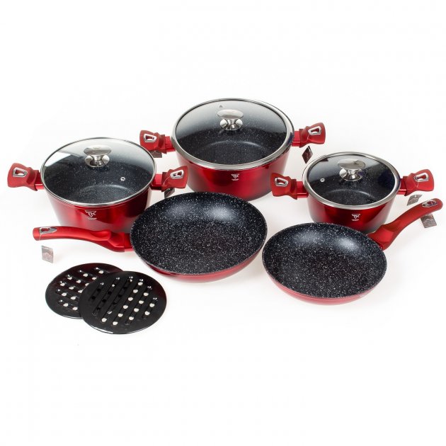 

Набор кастрюль Top Kitchen Deluxe TK00011 10 предметов Красные