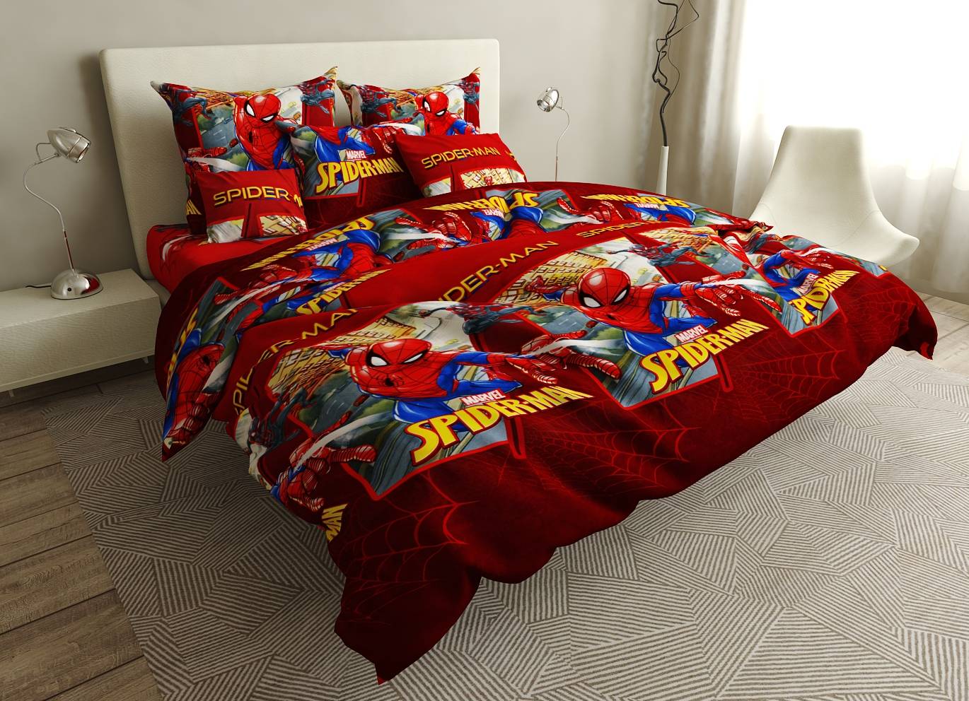 

Постельное белье MirSon 17-0410 Spider-Man Двуспальный украина, бязь