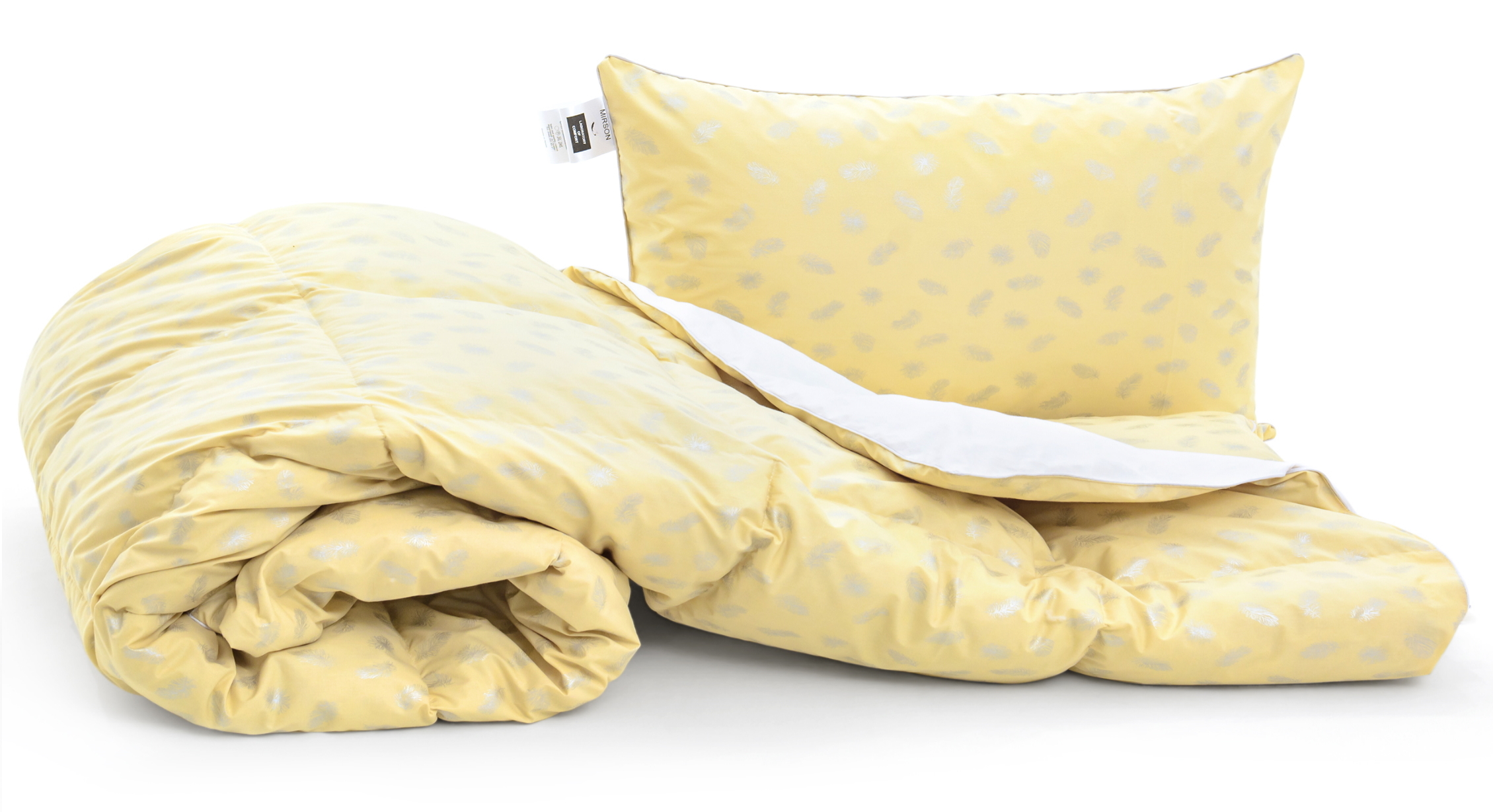 

Набор MirSon Karmen 1903 "Bio-Beige" (одеяло + подушка 50*70 упругая) 200х220 см + 50х70 см италия, био-пух