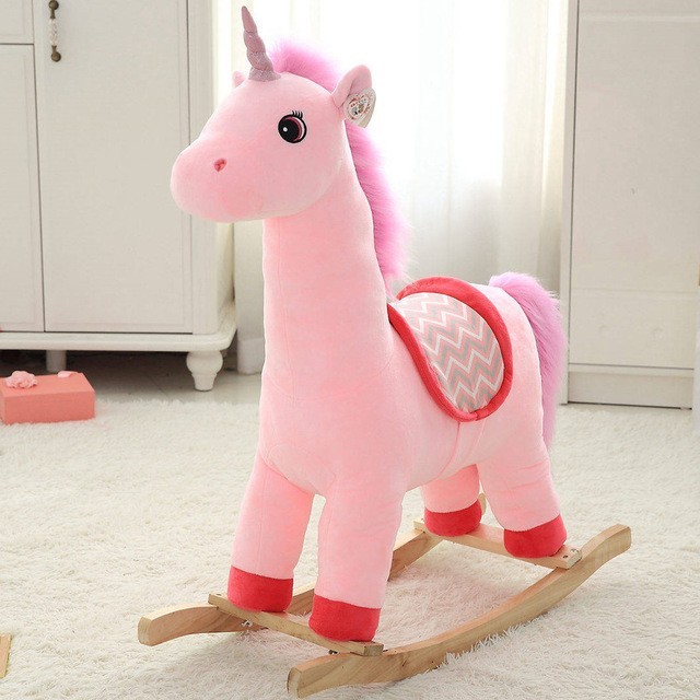 

Детская игрушка качалка Plush Единорог 85х75 см розовый (9606)