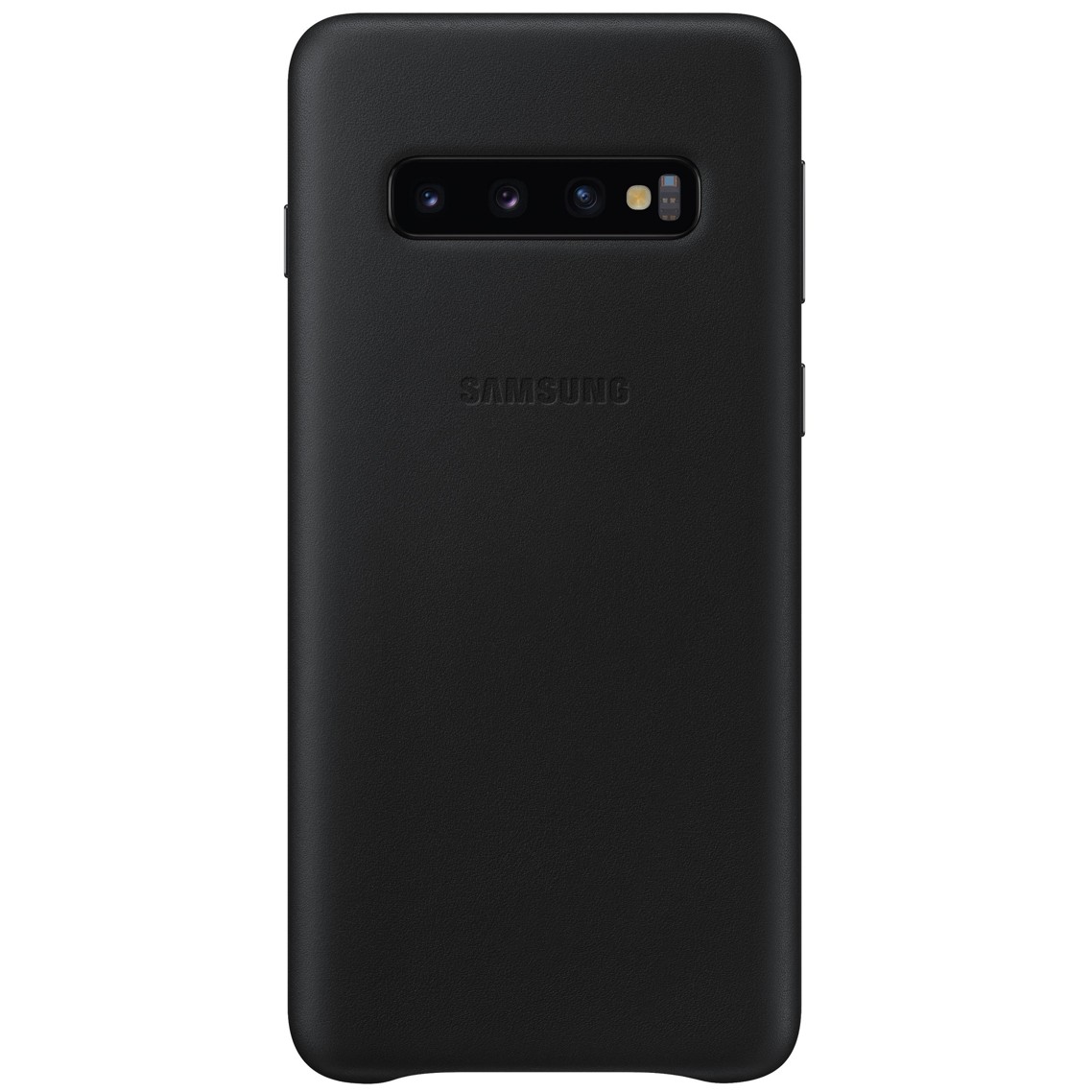 

Кожаный чехол накладка Samsung Leather Back Cover Galaxy S10 Plus + EF-VG975 black