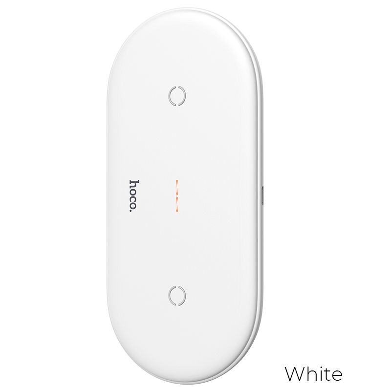 

Беспроводная зарядка Hoco 2in1 Dual Power Type-C CW23 |10W| для 2 телефонов White