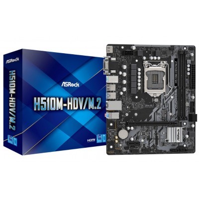 

Материнская плата ASRock H510M-HDV/M.2 (s1200, Intel H510, PCI-Ex16)