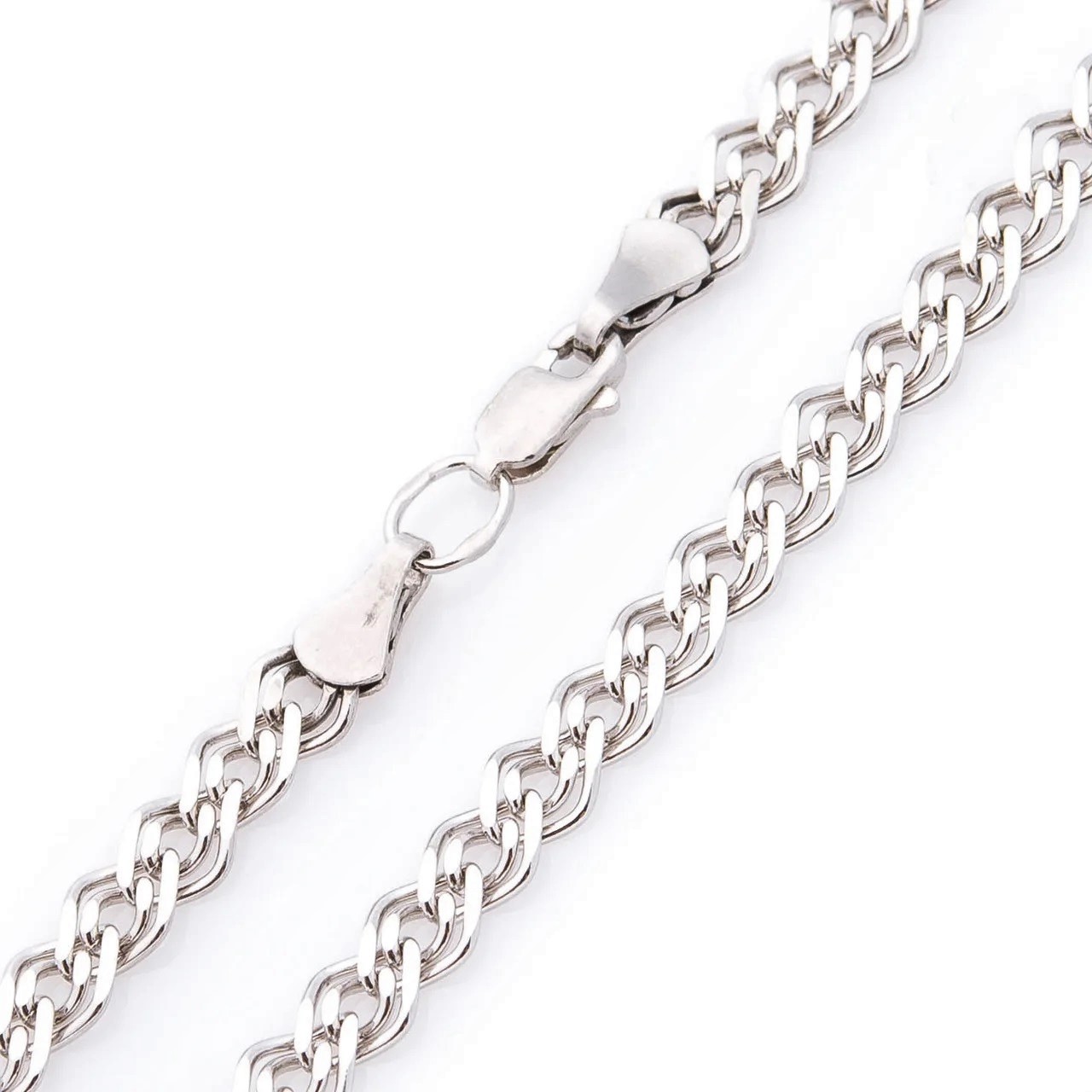 

Серебряная родированная цепочка Нона с алмазной гранью W90120206041-60
