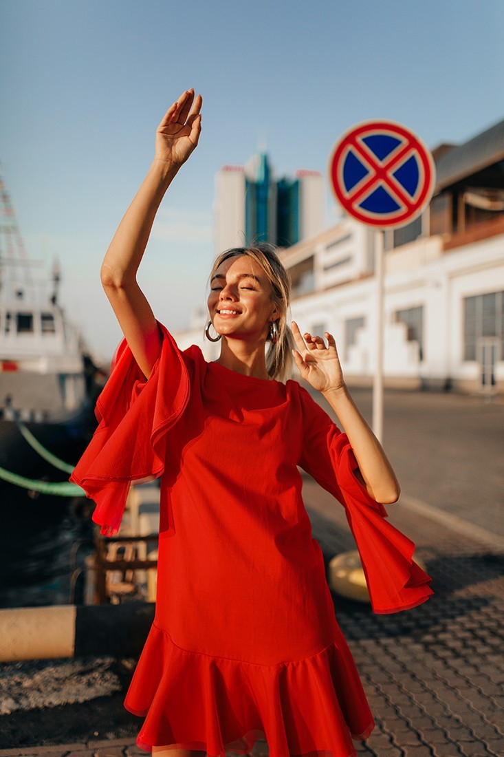 

Женское платье Street Style 61-07 -L Красный, Женское платье Street Style 61-07 M-L Красный
