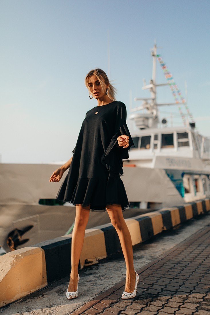 

Женское платье Street Style 61-07 -S Черный, Женское платье Street Style 61-07 XS-S Черный
