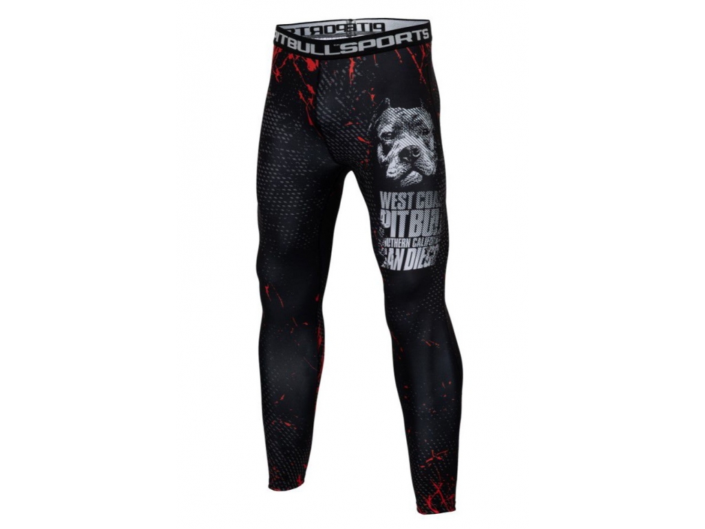 

Штаны компрессионные PIT BULL Blood Dog Compression Pants XL чёрный/красный (4828)