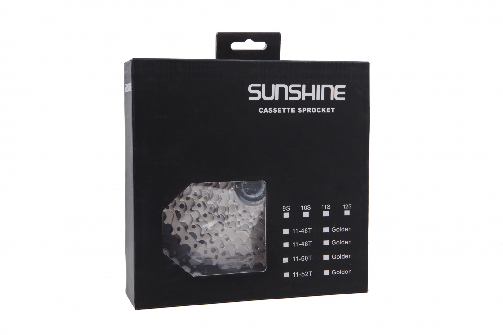 

Кассета 12-к 11-52T SUNSHINE CS-HR12-52 на 2-м алюм. пауке (черный) CAS-801