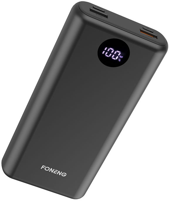 

Портативное зарядное устройство FONENG Q10 PD+QC PowerBank (20000 mAh) - Black FONENG