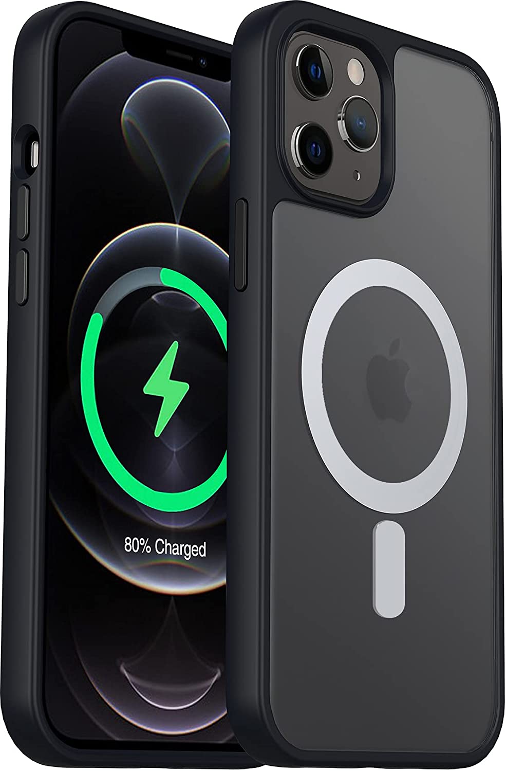 

Матовый противоударный чехол с MagSafe STR Shadow Matte Case with MagSafe (PC+TPU) iPhone 12/12 Pro - Black STR