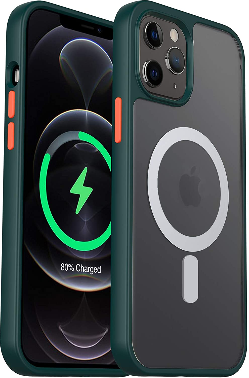 

Матовый противоударный чехол с MagSafe STR Shadow Matte Case with MagSafe (PC+TPU) iPhone 12/12 Pro - Forest Green STR