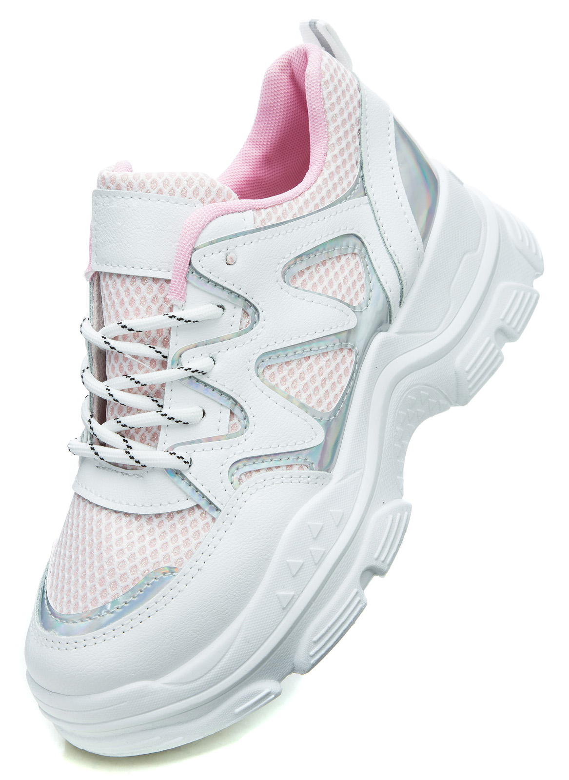 

Кроссовки женские LORETTA K793-3 розовые/белые/серебрянные 38