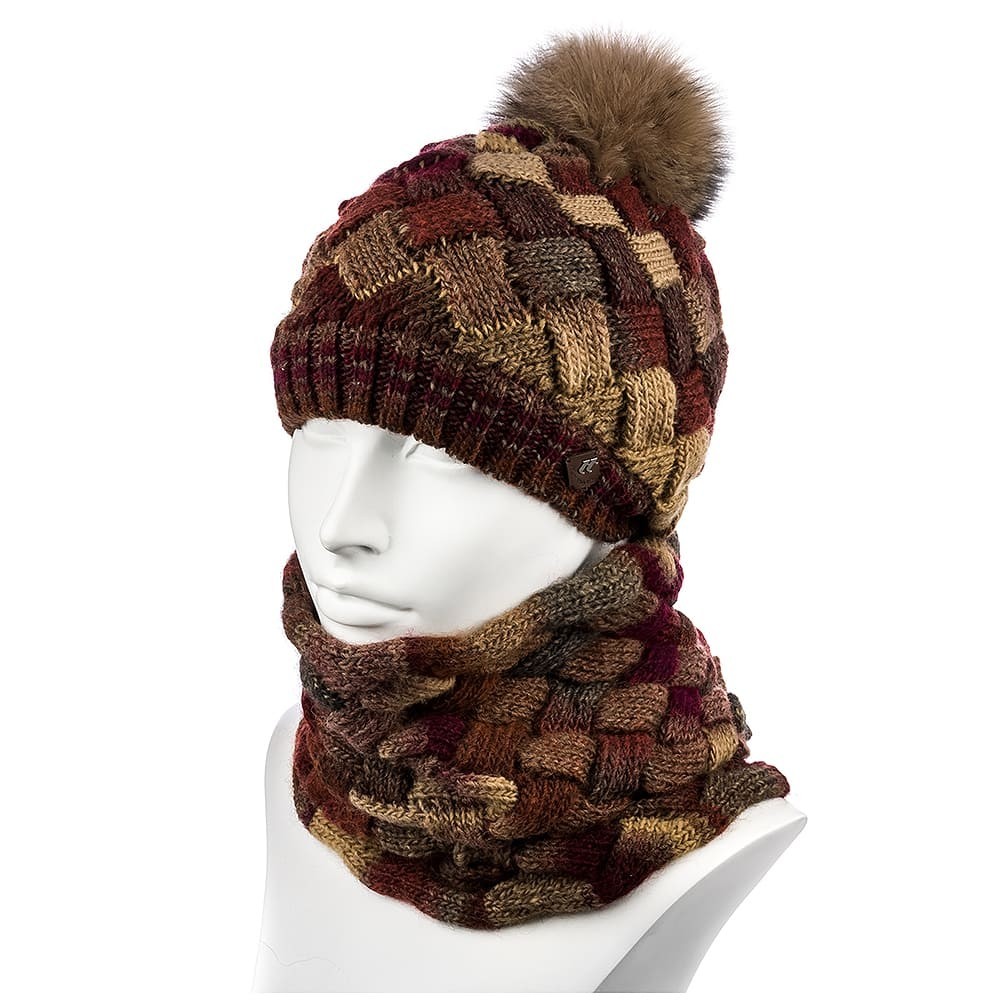 

Комплект женский (шапка+снуд) Hattson SHH-67 One Size Бронза