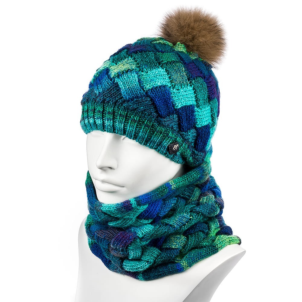 

Комплект женский (шапка+снуд) Hattson SHH-67 One Size Аква