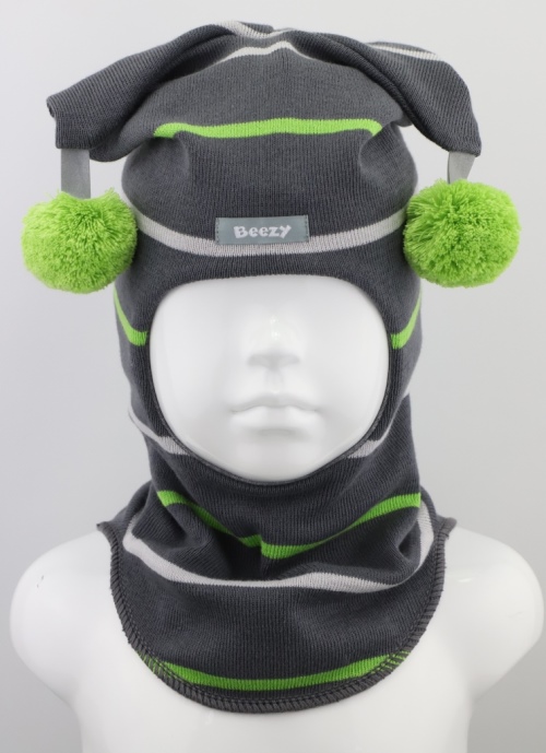 

Демисезонная шапка-шлем Beezy для мальчика весна - осень 1706-40-21 Арлекин р. 2 (50-53 см)