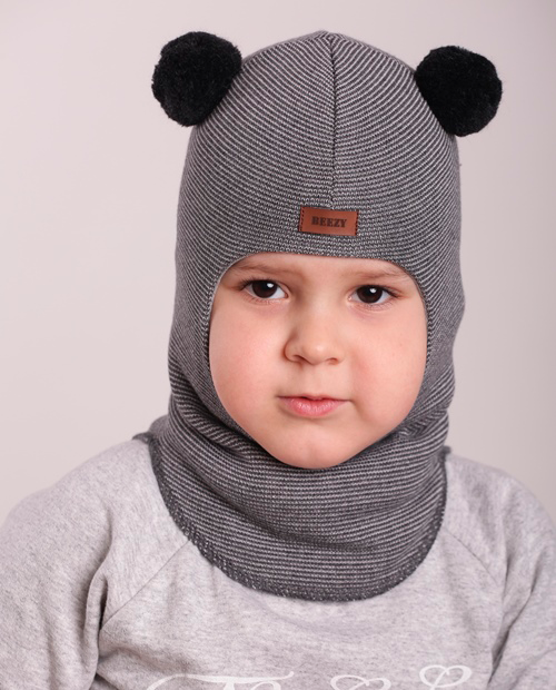 

Шапка-шлем детская для мальчика Beezy весна - осень 1702-27- 21 Мишка р. 2 (50-53 см)