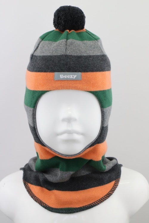 

Демисезонная детская шапка-шлем для мальчика Beezy 1512-30-21 Пол р. 1 (47-49 см)