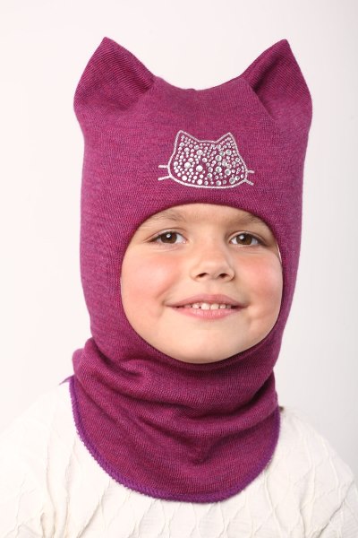 

Зимняя шапка-шлем Beezy для девочки 2011-23-22 Саванна р. 3 (54-56 см)