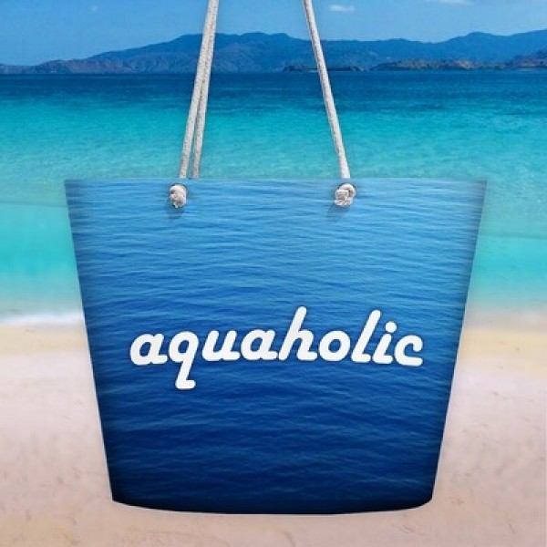 

Сумка пляжная с принтом "Aquaholic" Malibu сумка для пляжа с разноцветным принтом и застежкой молнией