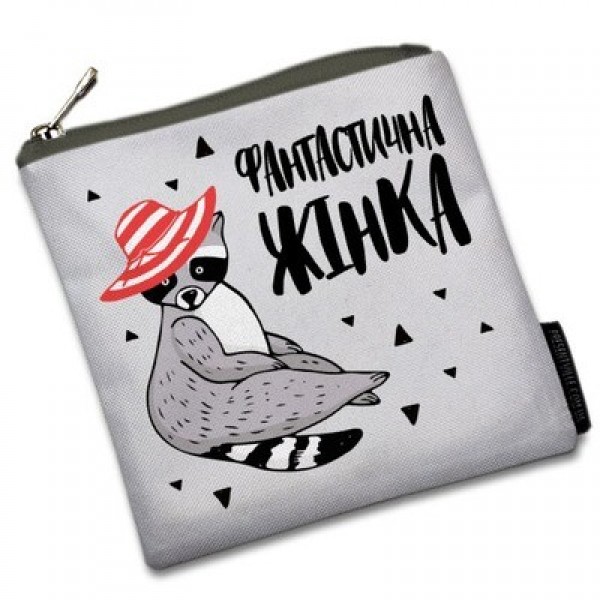 

Косметичка квадратная маленькая "Basic Фантастична жінка" Present косметичка квадратная с ярким принтом
