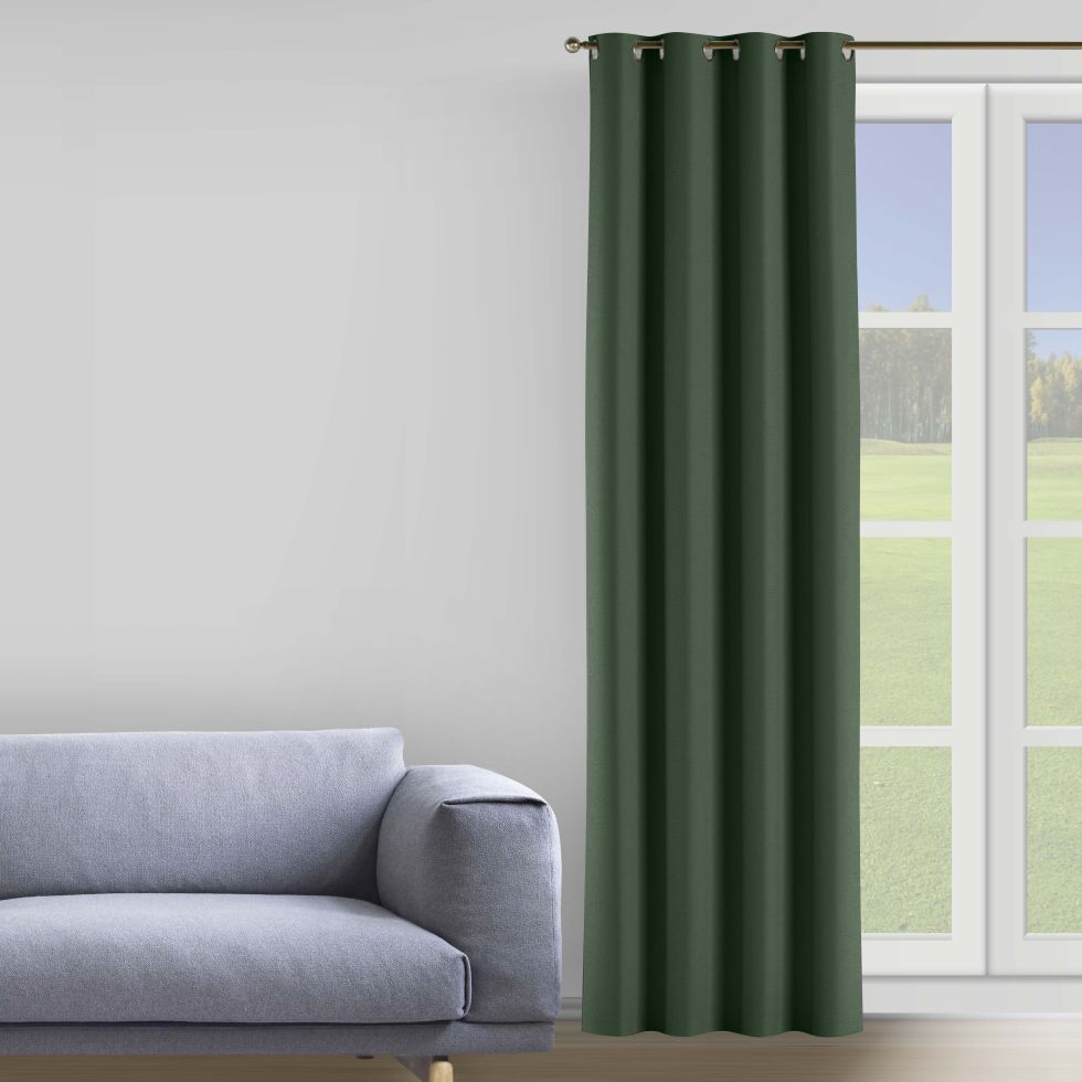 

Штора Decorator 200х258 зеленый бархат на люверсах B155
