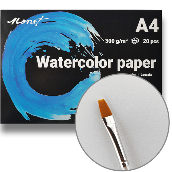 

Бумага акварельная A4 Monet Premium 300 г/м2 20 листов (300A420)