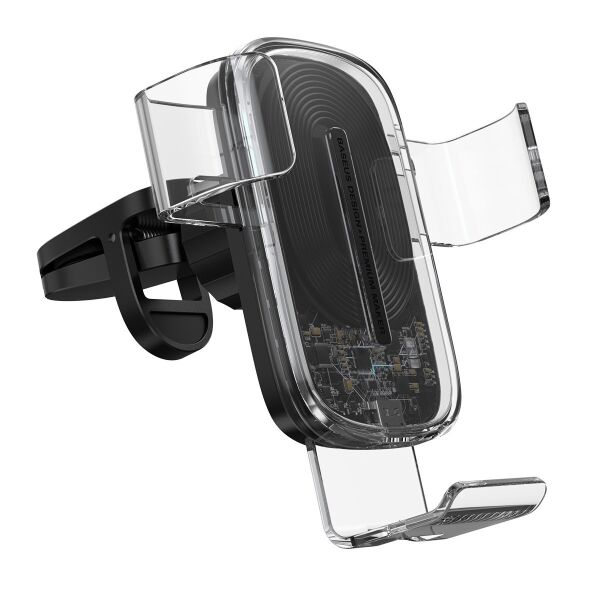 

Автомобильный держатель Baseus Explore Gravity Car Mount (15W) с функцией беспроводной зарядки - Transparent