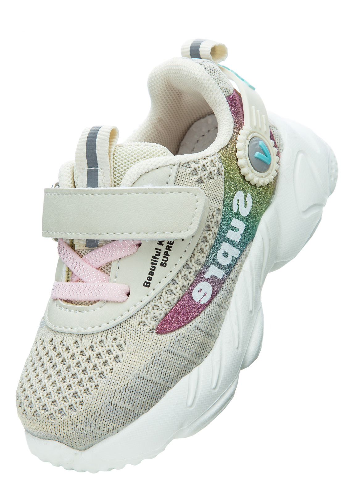 

Кроссовки детские Канарейка B7231-6 бежевые/розовые 26