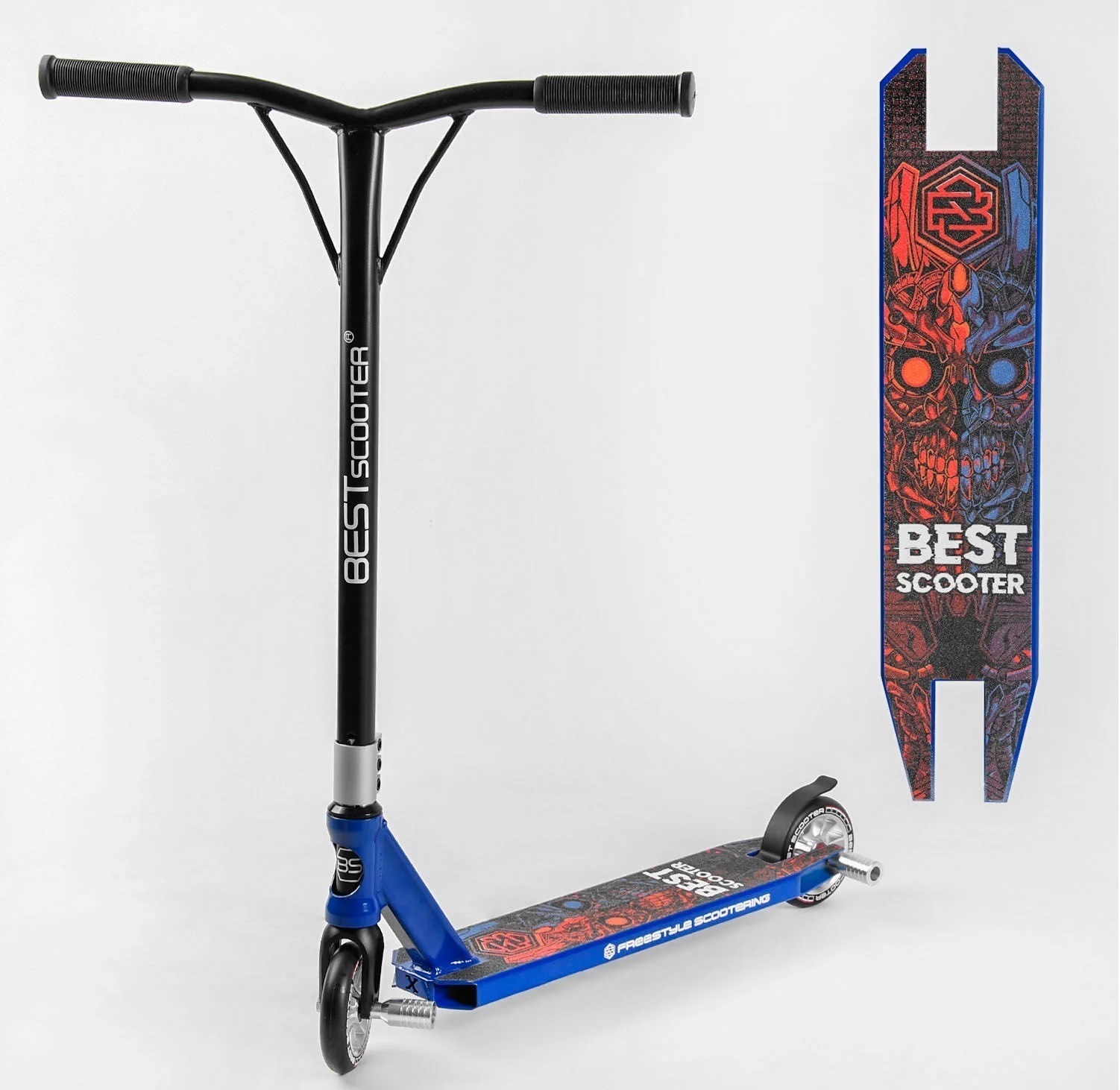 

Самокат трюковый Best Scooter HIC-система, с пеги 50352 Blue (50352)