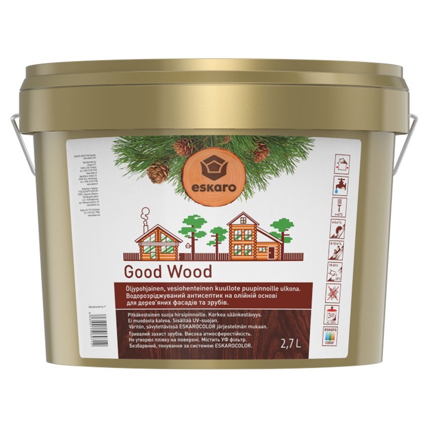 

Морилка Для Дерева Eskaro Good Wood 2.7 л прозрачный; тонировка