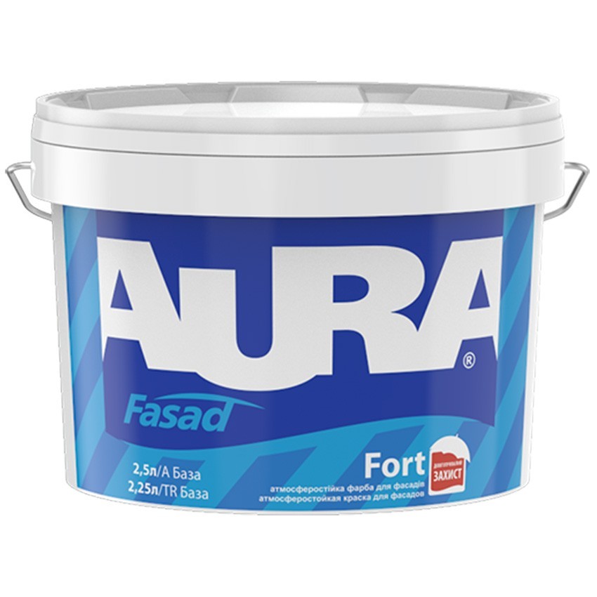 

Атмосферостойкая краска модифицированная силиконом для фасадов Aura Fasad Fort 2.5 л