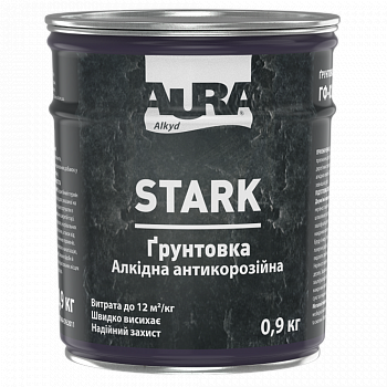 

Универсальная антикоррозионная алкидная грунтовка Aura Stark 2.8 кг красно-коричневая