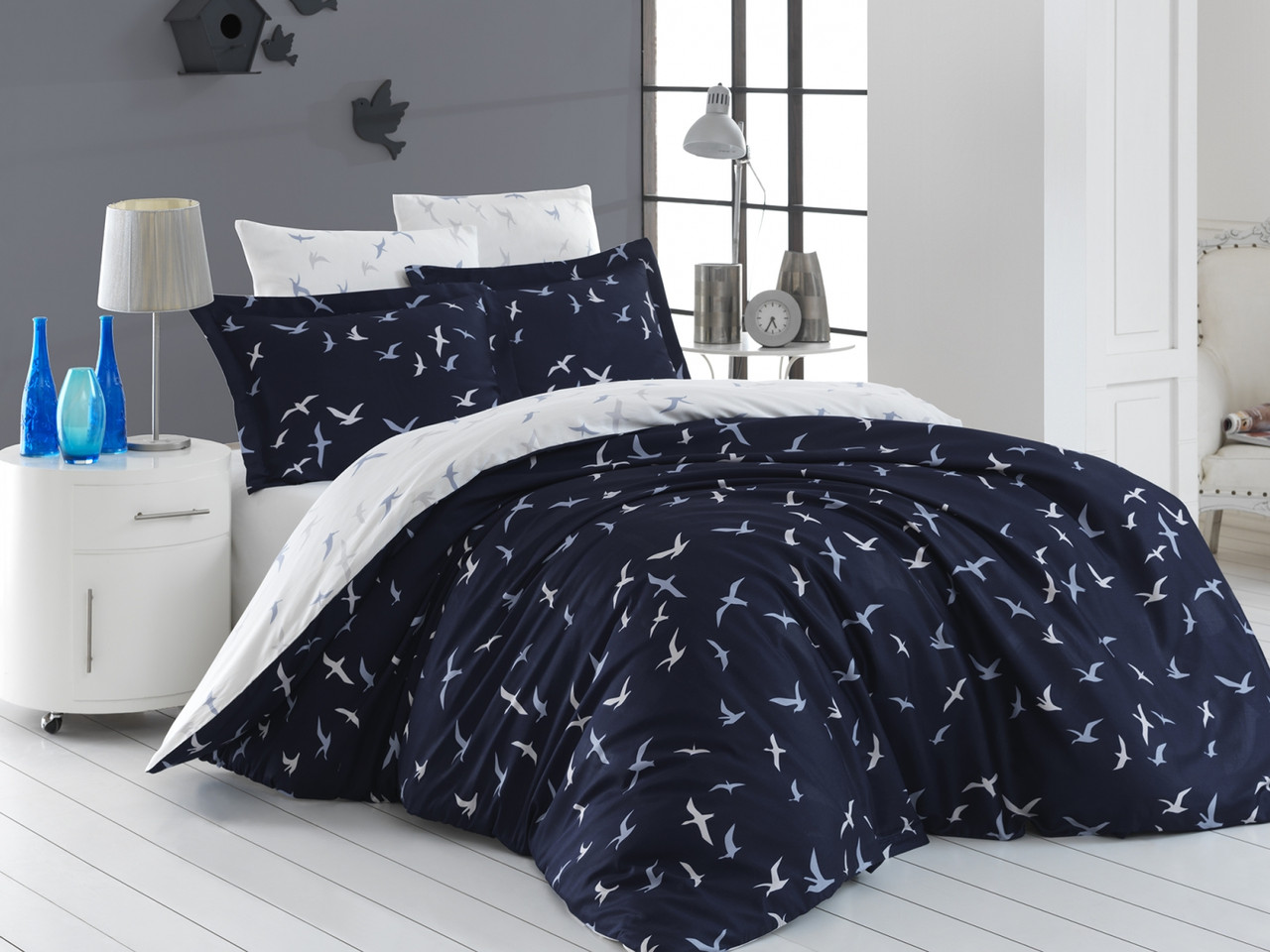 

Комплект постельного белья First Choice Satin Liberta Lacivert 200х220