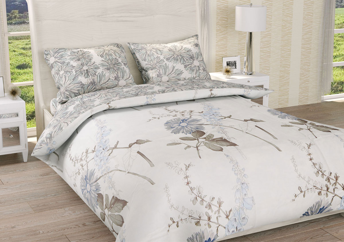 

Постельное белье Ранфорс Органик Р 530Д Leleka-Textile двуспальный цветной (1669/4911)