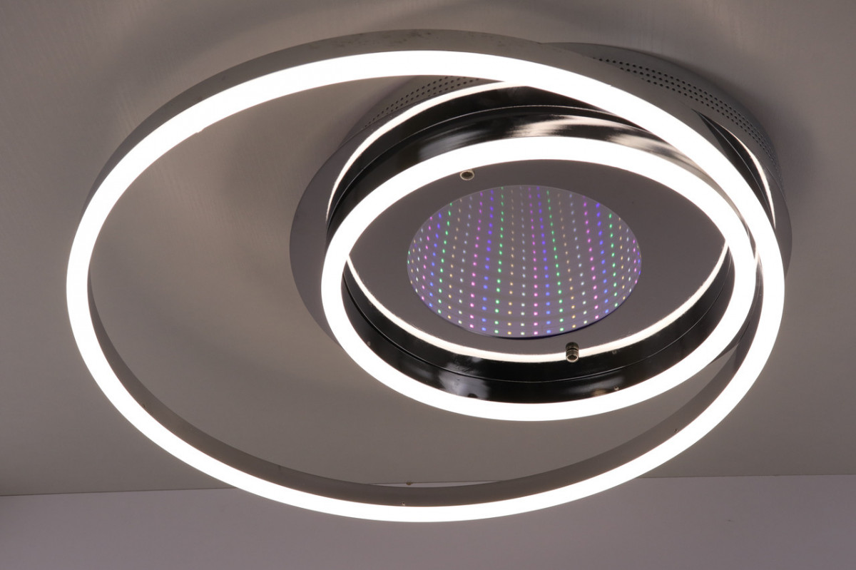 

Люстра потолочная LED с пультом A55011/2-3D-ch Хром 7х50х52 см.