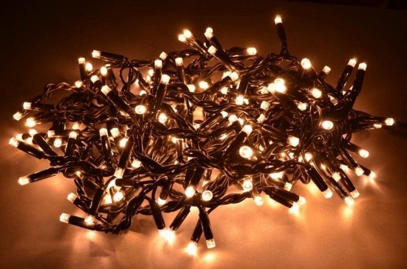 

Гирлянда светодиодная For 25 м на 500 LED черный шнур свет желтый (FR-125443)