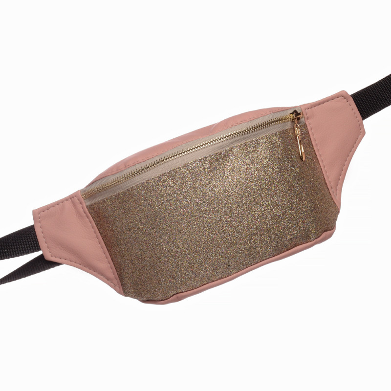 

Сумка на пояс бананка Tirso MSO пудра с блестками Sambag