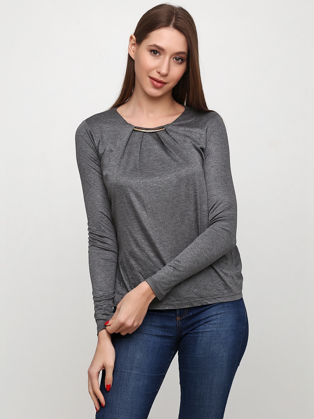 

Блузка H&M 02-0437548-003 M Серая (СА2000001511022)
