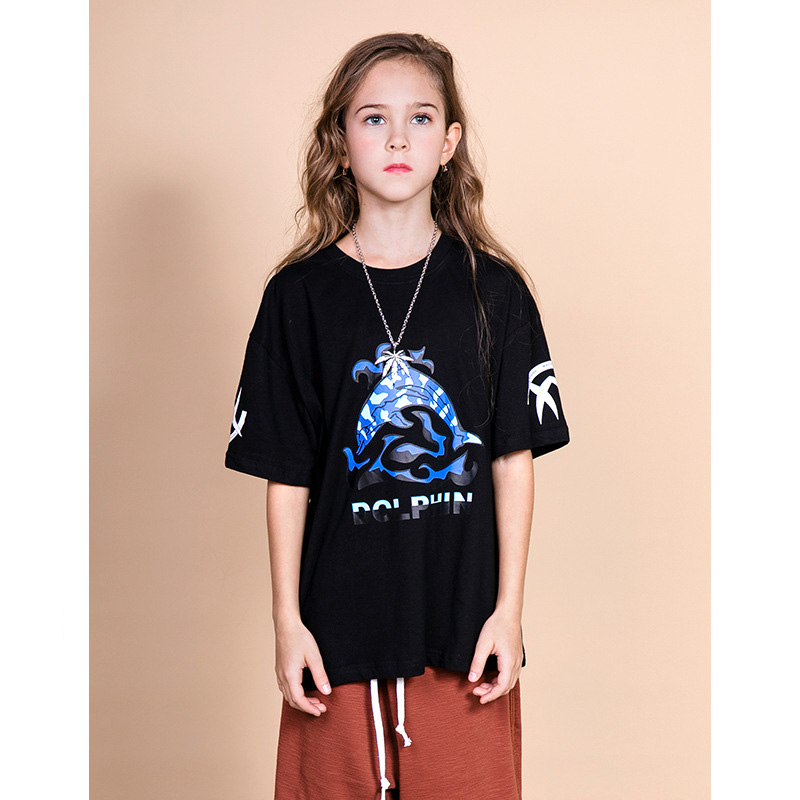 

Футболка для девочки Dolphin, черный Bronco (120) Черный
