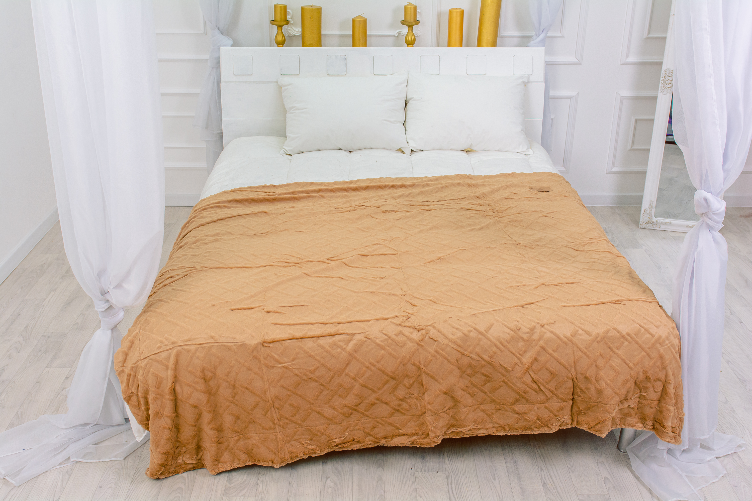 

Плед MirSon 1030 Camellia Cappuccino 200х230 см италия, флис